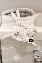 La Bebe™ Sleep Comforter Gift Set Art.299202 Black Bunnies Mягкая тряпочка для сна+Держатель для пустышки