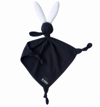 La Bebe™ Sleep Comforter Gift Set Art.299202 Black Bunnies Mягкая тряпочка для сна+Держатель для пустышки