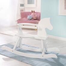 Kidsworld Rocking Horse Art.299213 White  Bērnu koka šūpuļzirgs