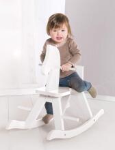 Kidsworld Rocking Horse Art.299213 White  Bērnu koka šūpuļzirgs