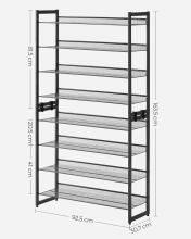 Metal Shoe Storage Art.299214 Black Apavu plaukts, , metāla skapis ar plauktiem