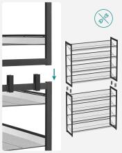 Metal Shoe Storage Art.299214 Black Apavu plaukts, , metāla skapis ar plauktiem