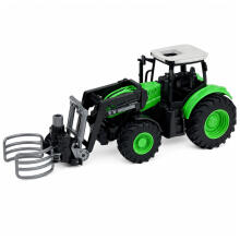 RC Tractor with Bale Gripper Remote Controlled Lights Green 1:24