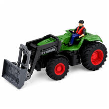 Remote Controlled Agricultural Tractor with Bulldozer and Farmer RC 1:24