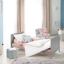 Roba Kombi Crib Art.299488 Taupe Beige Bērnu koka gultiņa transformeris 140x70cm