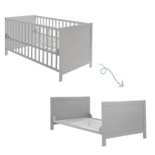 Roba Kombi Crib Art.299488 Taupe Beige Bērnu koka gultiņa transformeris 140x70cm