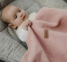 Blanket - OSLO - ONE COLOR - size 75x100 - DIRTY PINK