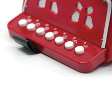 Svoora - Mūzikas instruments - Akordeons ar 7 taustiņiem (14 notīm) - Sarkans SV10299