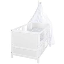 Roba Kombi Crib Art.299909 White Bērnu koka gultiņa transformeris 140x70cm