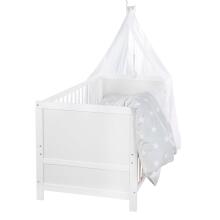 Roba Kombi Crib Art.299909 White Bērnu koka gultiņa transformeris 140x70cm
