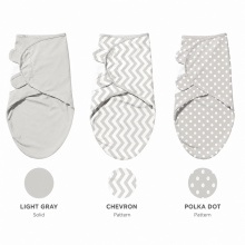 Summer Infant Swaddle Set Art.299916 Swaddle Me Gray Хлопковая пелёнка для комфортного сна, пеленания от 3.2кг до 6.4 кг.,3 шт