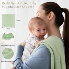 Yukkidds Muslin Cloths Art.299917 Green Leaf   High-quality bamboo muslin swaddle, 3 pcs (60x60 cm)