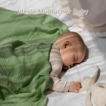 Yukkidds Muslin Cloths Art.299917 Green Leaf   High-quality bamboo muslin swaddle, 3 pcs (60x60 cm)