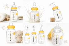Medela Bottle L size Art.299924  pudele ar ātro plūsmu (L) silikona Preemie knupi, 150 ml