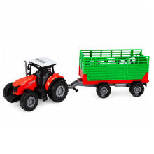 Tractor with Trailer for Transporting Animals Cow Figures Lights Sounds 4 pcs.