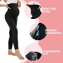 Maternity Leggings Art.300413 Black Women's Pregnancy Leggings