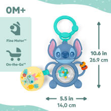 BRIGHT STARTS 17472-6 Sensory Toy Clip ar Stitch Tummy Tum