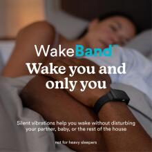 Homedics SS-WB100BL-WW WakeBand, Your Silent Alarm, Blue