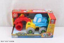 DIY Toys Art.294367 Konstruktors traktors ar instrumentiem izjaucams