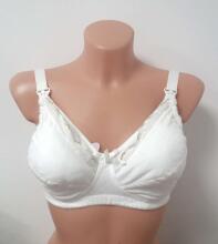 La Bebe™ Lingerie Bio Cotton Art.30707 White Maternity and nursing bra