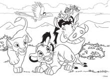 Disney Король Лев пазл и раскраска 2 в 1, 24 детали, 3+