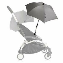 „4Baby Sun“ skėtis „Art.31528“ - juodas universalus vežimėlio skėtis nuo saulės / skėtis vežimėliui (universalus)