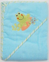 Babymix Art.CY-33 FROG Махровое полотенце с капюшоном 100 х100 см