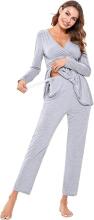 Litherday Nursing Pyjamas Art.32699 Light Grey