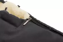 Sensillo Classic Romper Bag Art.823 Black/Wool Bērnu ziemas ratu guļammaiss ar aitas vilnas oderi