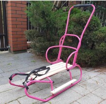 Evo Sledge+Footrests+Pusher Pink