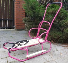 Evo Sledge+Footrests+Pusher Pink