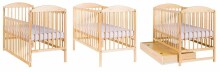 „Drewex Cuba II“ 3504 str. Medinė vaikų medinė lova 120x60cm
