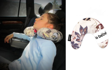 La Bebe™ Mimi Nursing Cotton Pillow Art.35601 Cars Black/White Travel pillow , size 19x46 cm