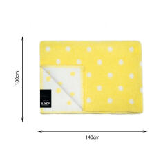 La bebe™ Lambswool 100x140 Art.36629 Yellow (New Zealand wool),100x140 см
