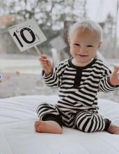 La bebe™ 12 Baby Monthly Cards Art. 37776, Perfect Gift for Newborn Photo Sessions