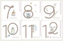 La bebe™ 12 Baby Monthly Cards Art. 37776, Perfect Gift for Newborn Photo Sessions