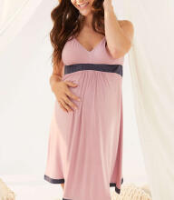 La bebe™ Nursing Cotton Lola Art.39094 Powder Pink Grūtnieču/barošanas naktskrekls