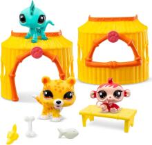 Littlest Pet Shop Art.39307  Tiki Jungle Set - 3 animals and accessories