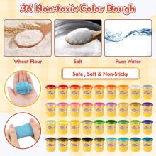 Kidsworld Modelling Dough PlayDoh Art.39332 Plasticine, 50 g with molds, 36 pcs.