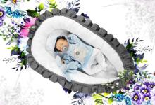 La Bebe™ Babynest Cotton Art.42110 Yellow/Grey