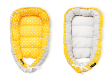 La Bebe™ Babynest Cotton Art.42110 Yellow/Grey