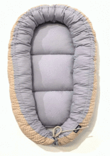 La Bebe™ Babynest Cotton Art.42110 Yellow/Grey