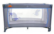 Baby Maxi M2 Basic Col. 645 Blue Bērnu manēža ceļojumu gulta