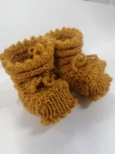 La Bebe™ Lambswool Hand Made Booties Art.44004 Натуральные пинетки/носочки для новорожденного из натуральной шерсти