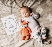 La bebe™ 12 Baby Monthly Cards Art. 44306, Perfect Gift for Newborn Photo Sessions