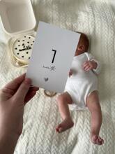 La bebe™ 12 Baby Monthly Cards Art. 44306, Perfect Gift for Newborn Photo Sessions