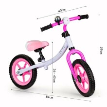Eco Toys Balance Bike Art.BW-1122 Pink Bērnu skrējritenis ar metālisko rāmi