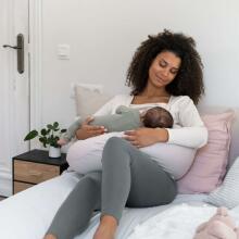 Doomoo Comfy Big nursing pillow, Tetra Almond