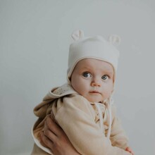 Wooly Organic Baby Hat Art.45763 Ecru Шапочка для малышей 100% органический хлопок