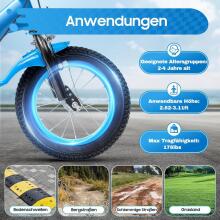 Kids Bike Wheels Collas 12' Blue Art.46663 Children's two-wheeled bicycle with additional wheels